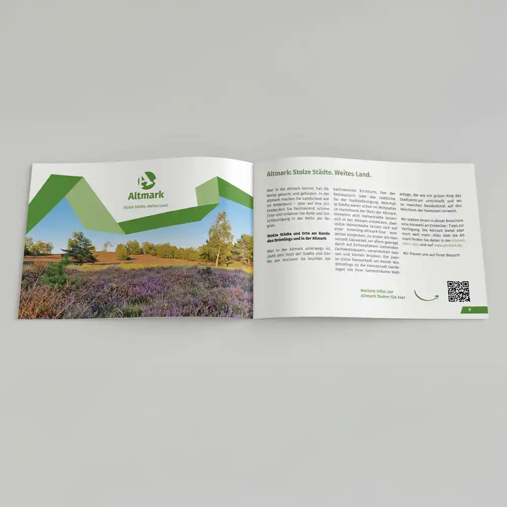 Innenseiten Broschüre Altmark und Drömling